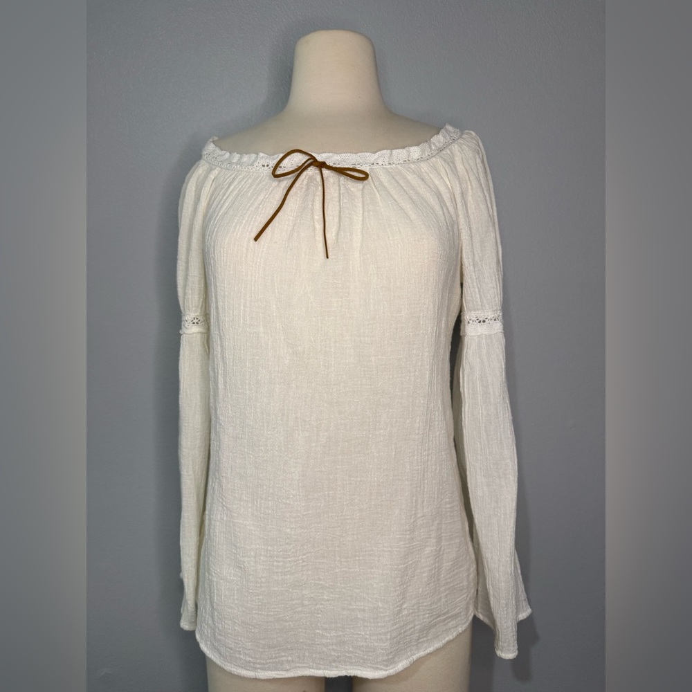 Boho Off-Shoulder White Top